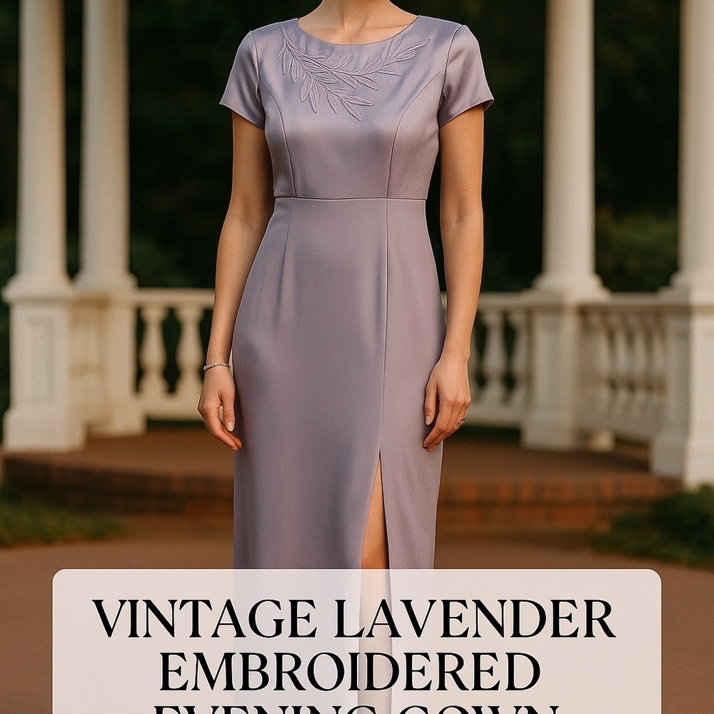 Vintage Papell Boutique Lavender Gown – Classic‎ Silhouette, Size 6